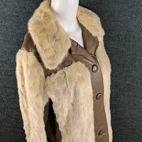 Vintage 60's Mink & Leather Coat by Sam Bifano Furs - Picture 7 of 15